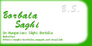 borbala saghi business card