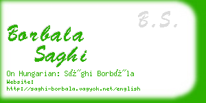 borbala saghi business card